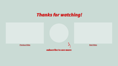 YouTube End Screen template