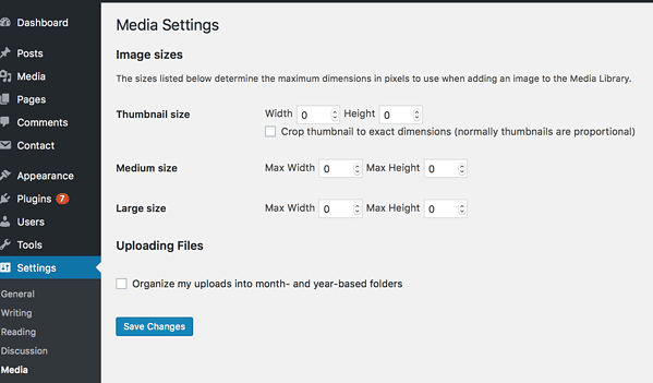 adjusting WordPress featured image size