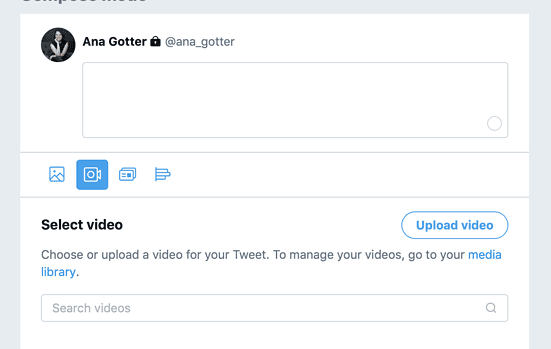 how to upload video to Twitter