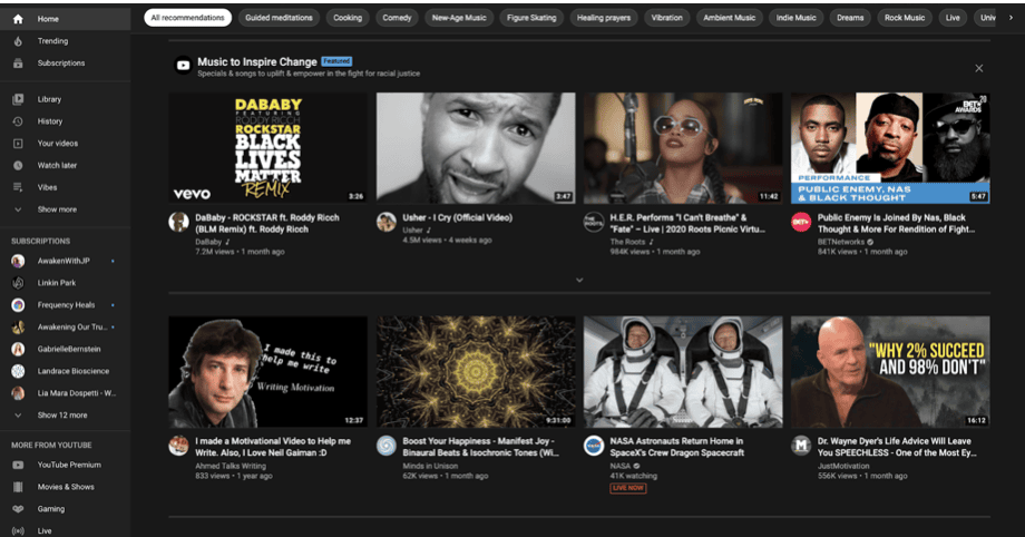 new youtube dark mode