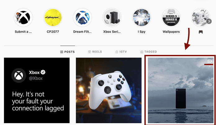 Instagram feed thumbnail video
