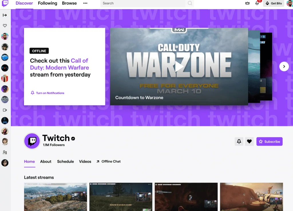 Twitch profile banner example