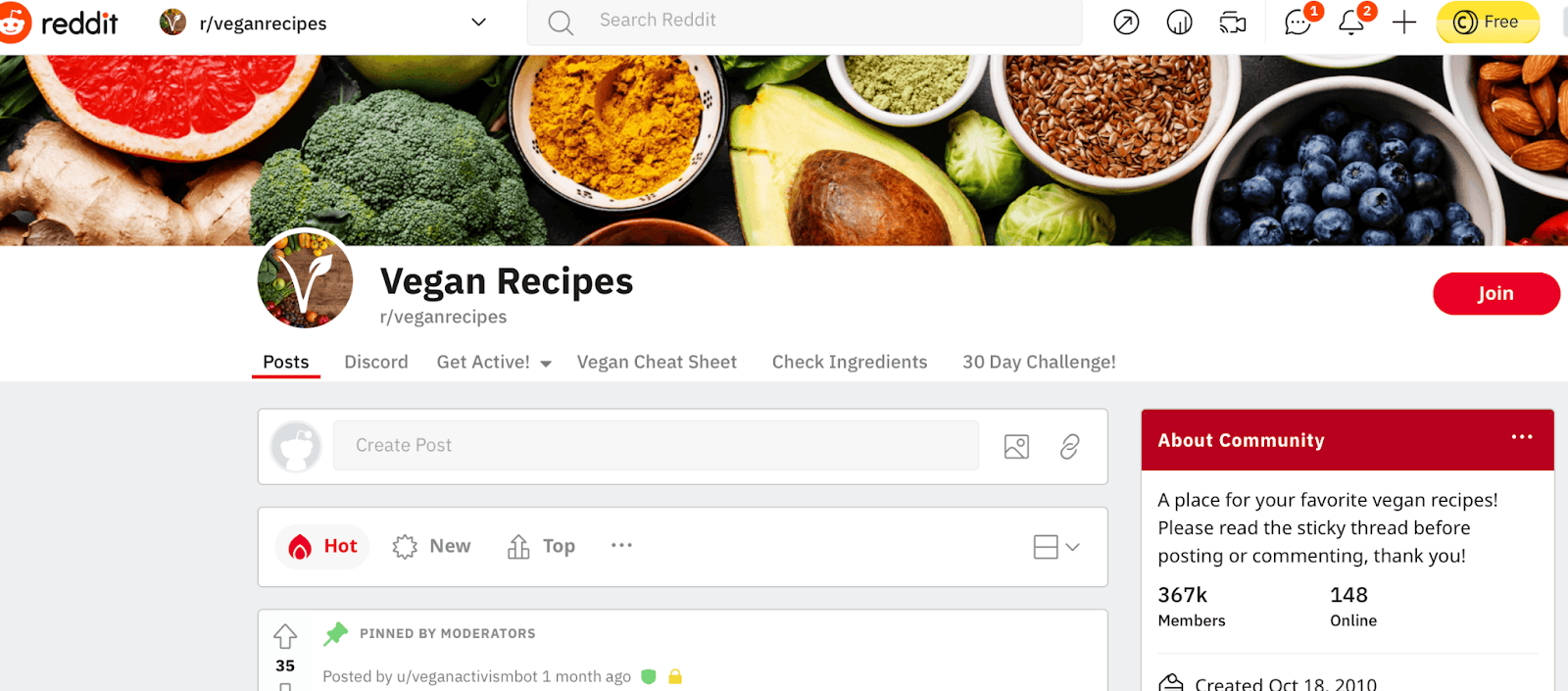  vegan recipe reddit banner example