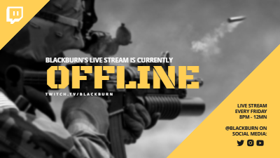 Twitch Offline Banner template